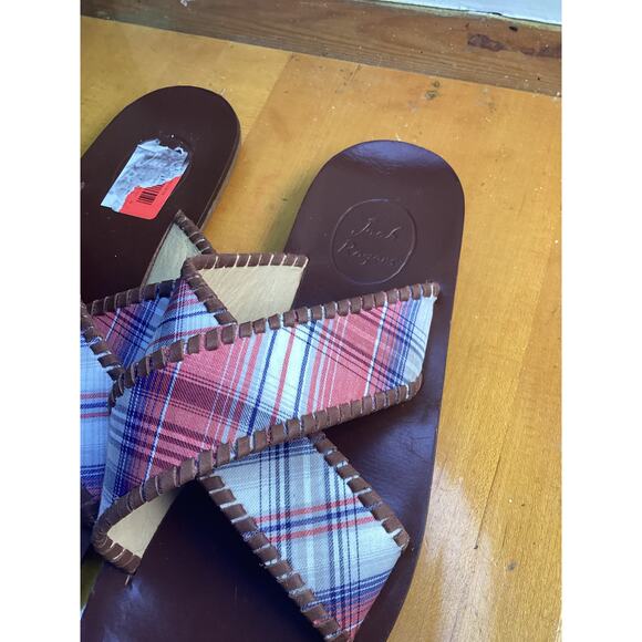 Jack Rogers Men's Sullivan Plaid Slip on Sandals - Picture 2 of 3